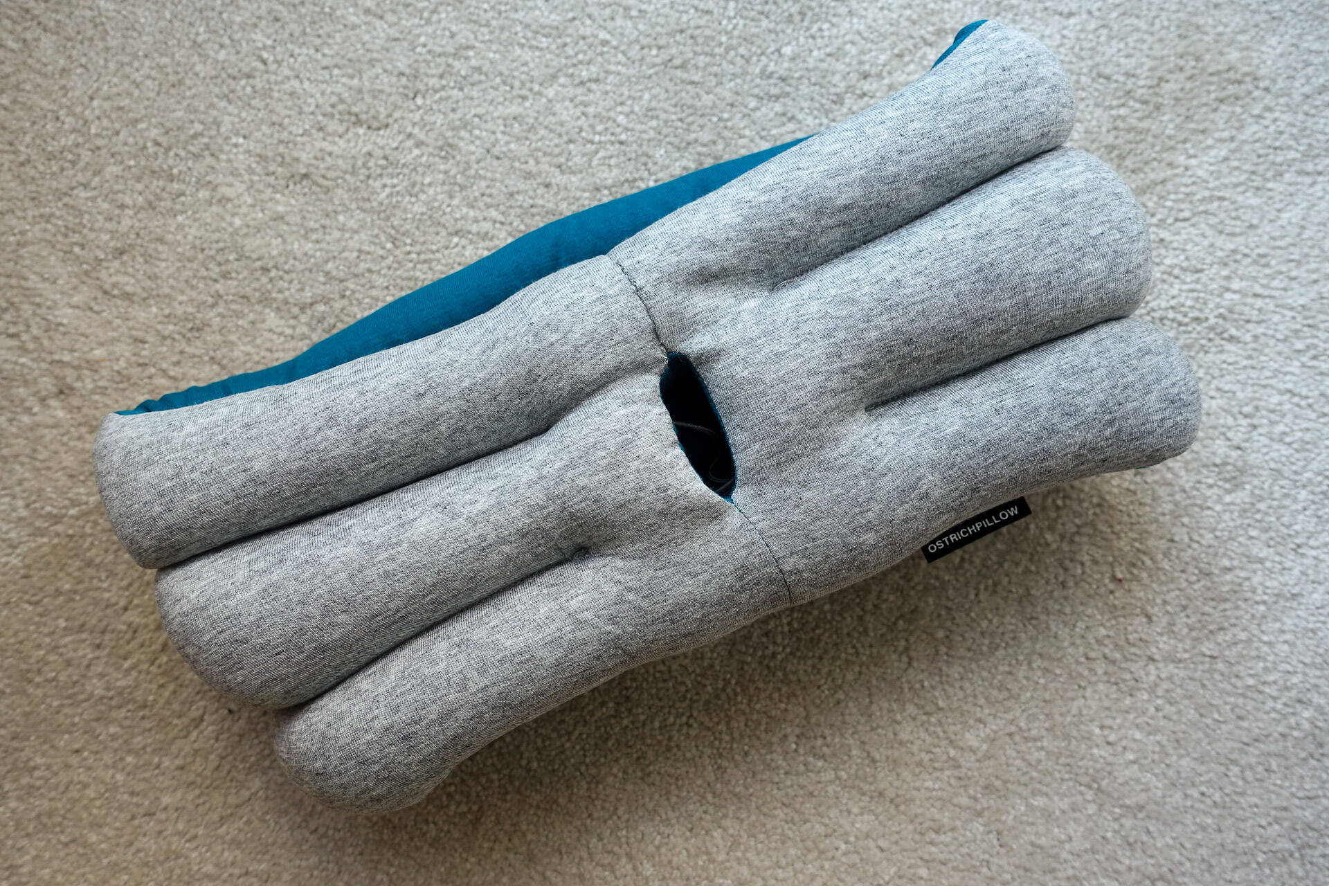 ostrichpillow light versatile pillow grey side